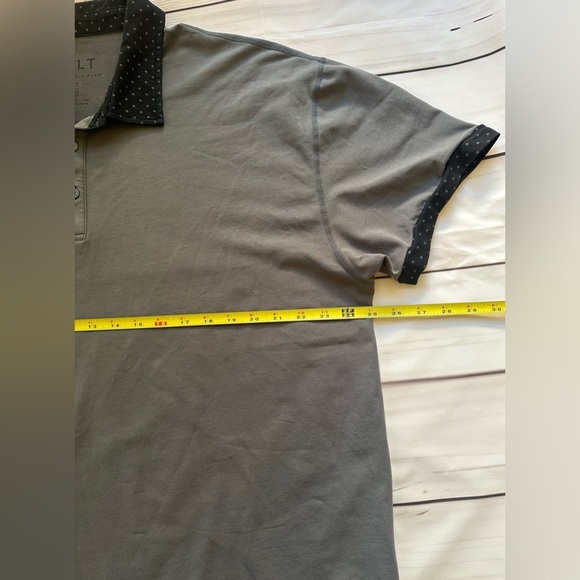 BYLT Men's Drop Cut Lux Polo Gray polka dot Size XL Golf Casual Performance - Picture 4 of 6